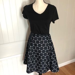 Navy blue and white skirt